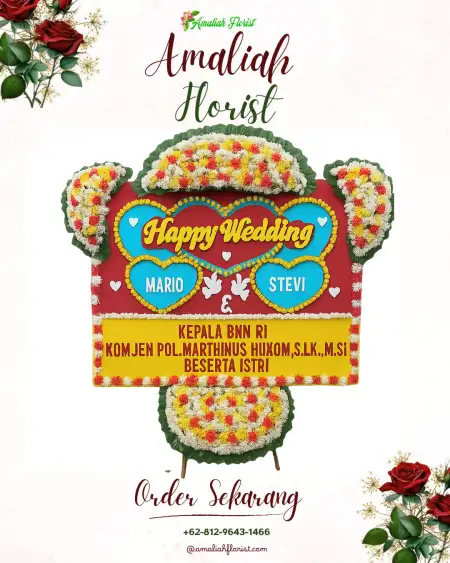 Papan Bunga Pernikahan Tanjungarum